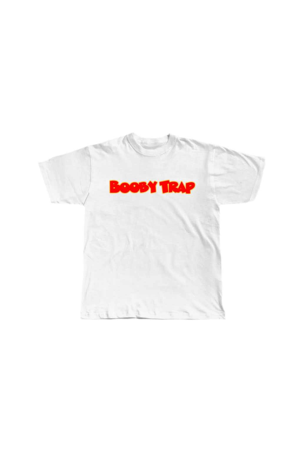 White Booby Trap Red Logo Tee