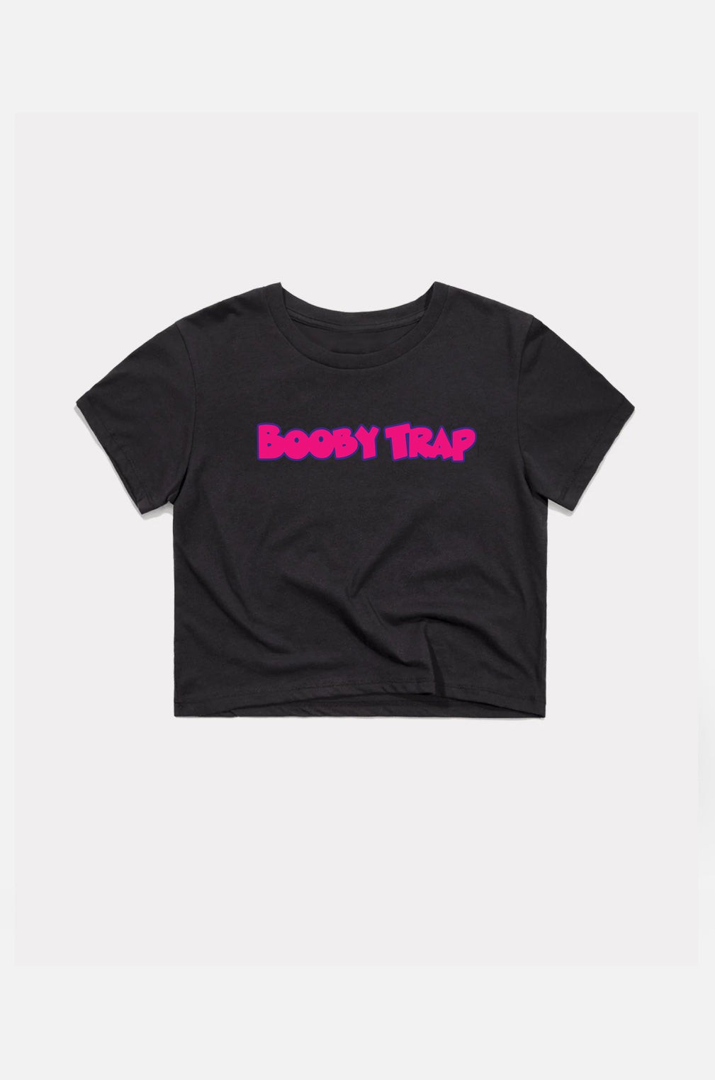 Black Booby Trap Women's Crop Top