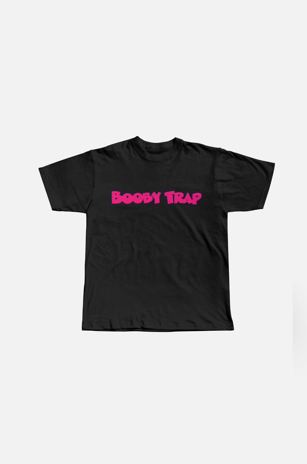 White Booby Trap Pink Logo Tee