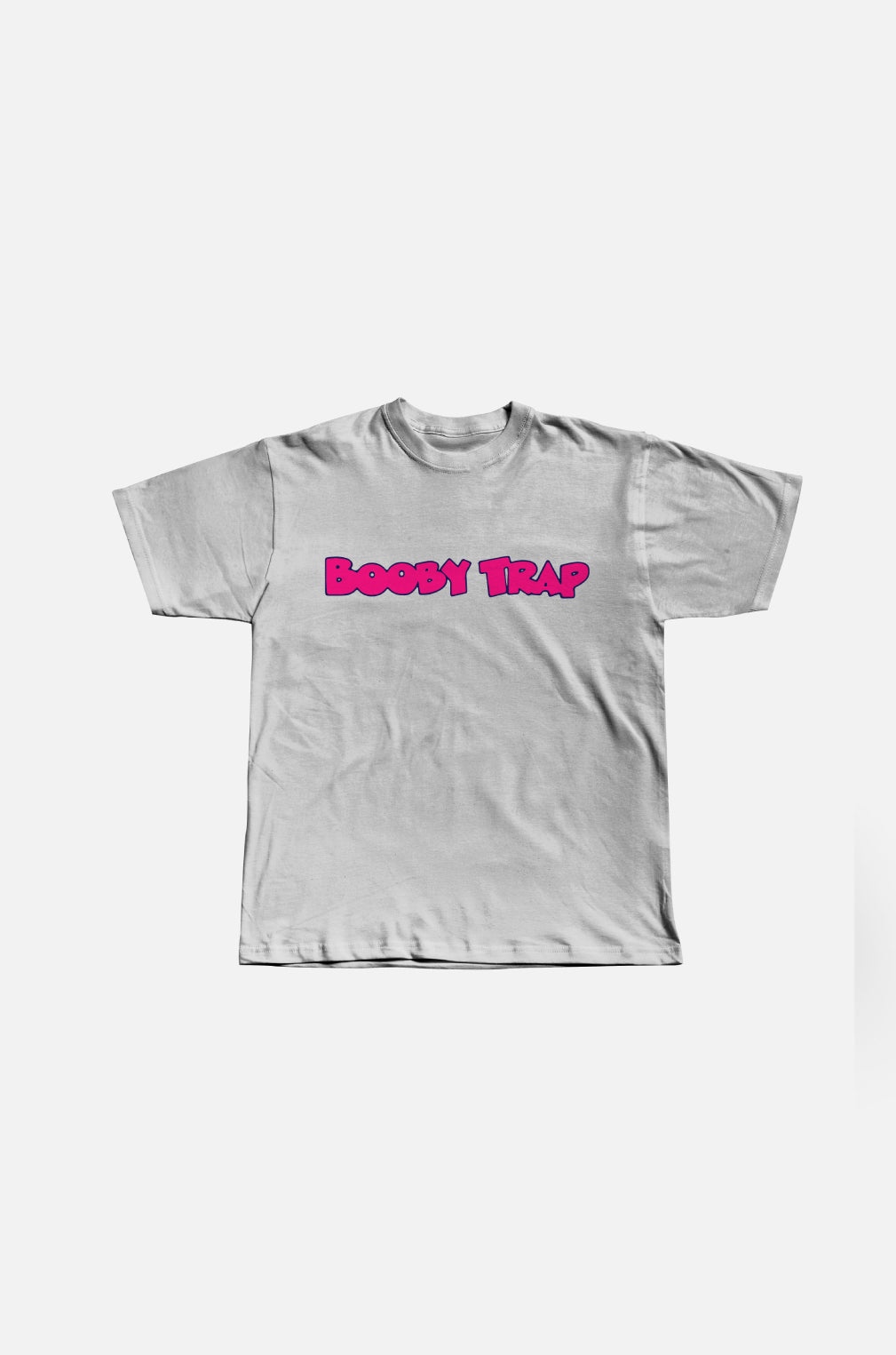 White Booby Trap Pink Logo Tee