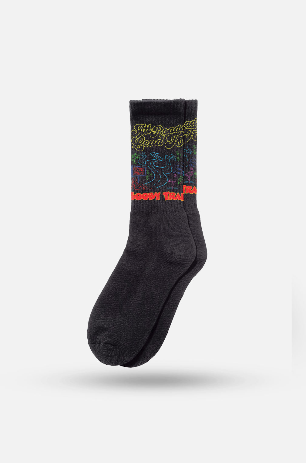 Black All Roads Lead To The Trap Socks